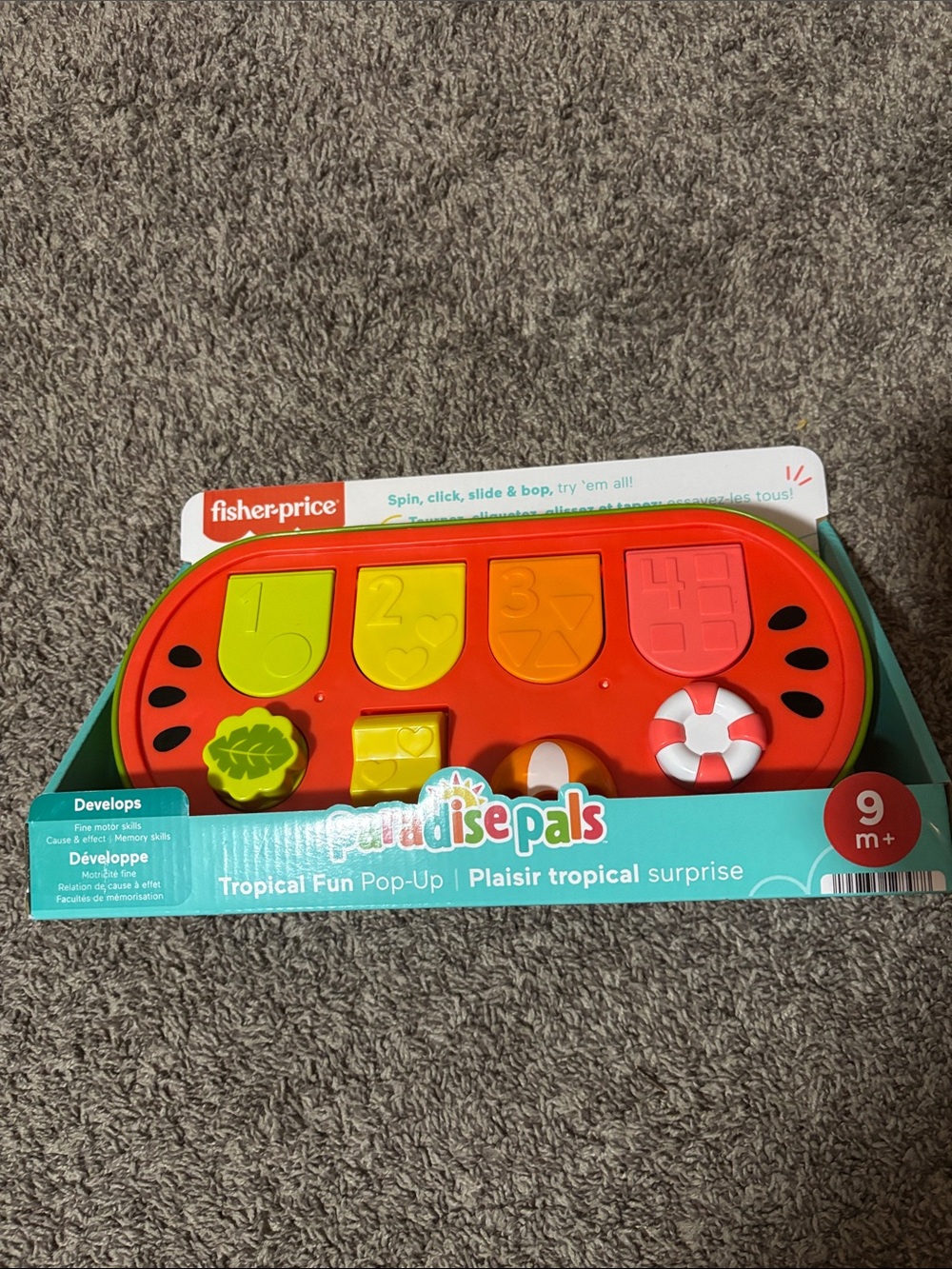Fisher-Price Tropical Pop-Up Watermelon Toy - Red, Green, Orange, Yellow, White